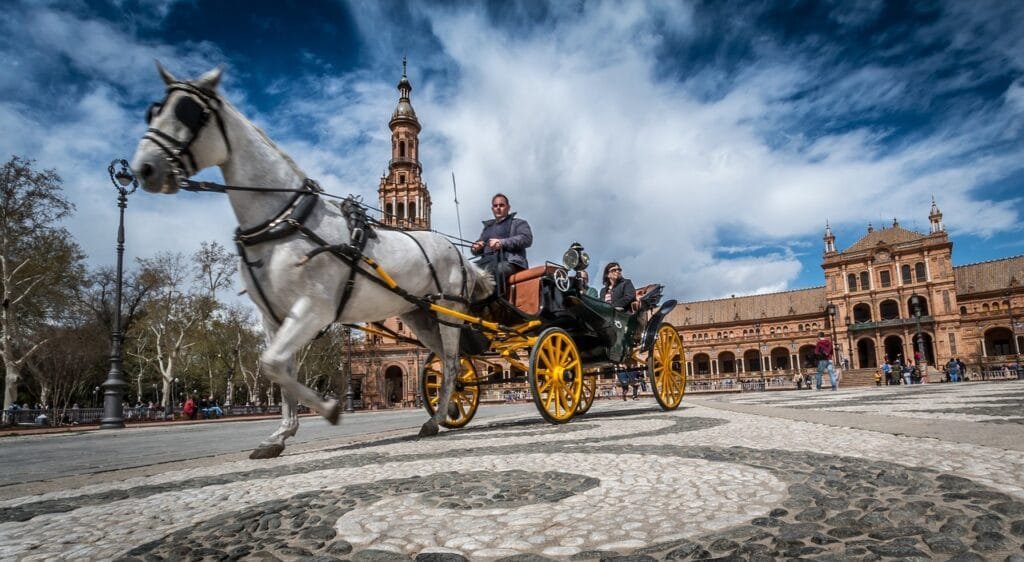 sevilla, konsky zaprah, spanelsko