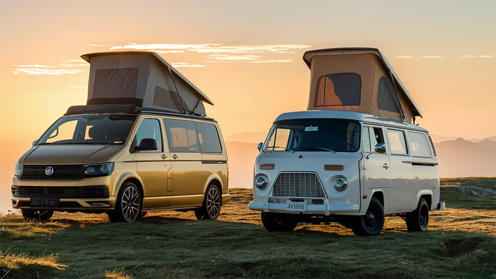 Karavaning | Cestování s obytným vozem nebo s karavanem 2 collage auto camping, caravan, obytny prives caravele