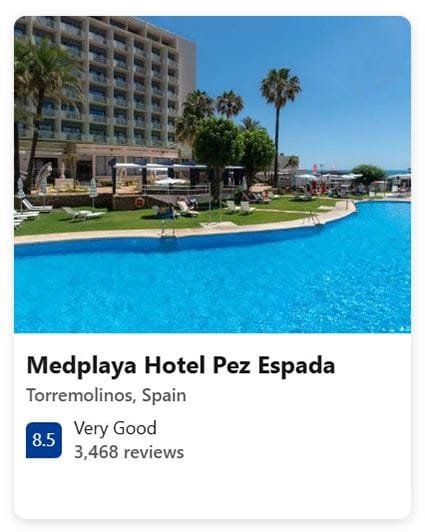 vista al hotel med playa torremolinos