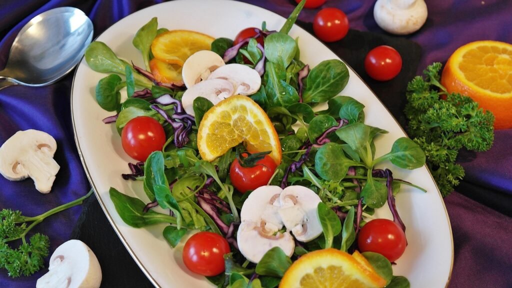 salad, mixed salad, raw food, healthy, vitamins, meal, green, salad plate, food, fresh, red, tomato, kitchen, mixed, nourishment, starter, colorful food, nature, enjoy the meal, salad platter, appetizer salad, delicacy, gourmet, multicoloured, orange mushrooms, salad, salad, salad, salad, salad