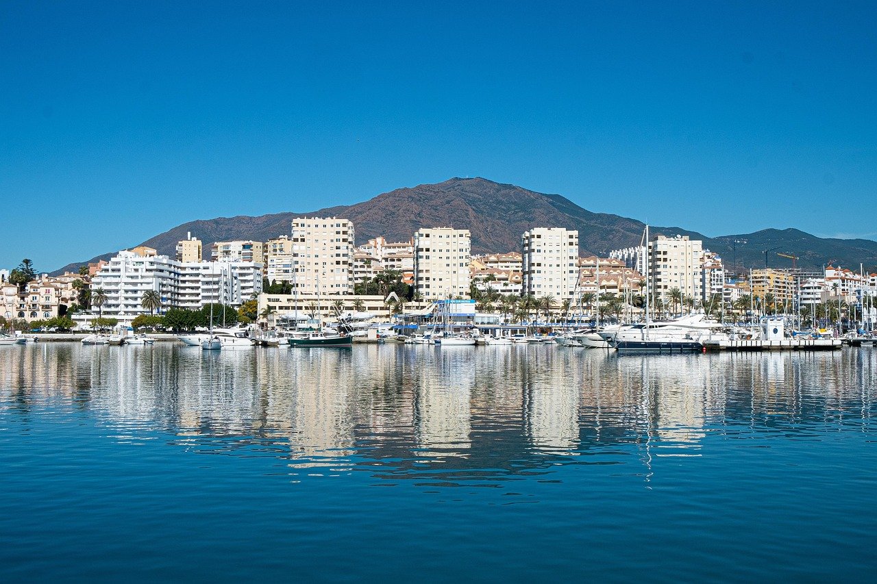estepona, spain, andalusia, mountains, water, port, blue, warm, summer, hot, flats, buildings, boats, sailing, yachts, peaceful, atmospheric, reflection, panorama, estepona, estepona, estepona, estepona, estepona