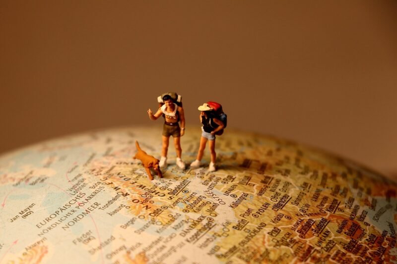 globe, map, world, world map, pet, miniature, animal, travel, globetrotter, travellers, dog, adventure
