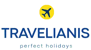 logo travelianis azul amarillo